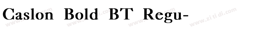 Caslon Bold BT Regu字体转换